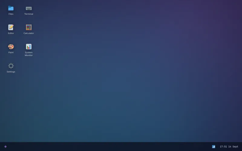 AURORA OS desktop booted in the browser